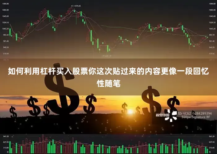 如何利用杠杆买入股票你这次贴过来的内容更像一段回忆性随笔
